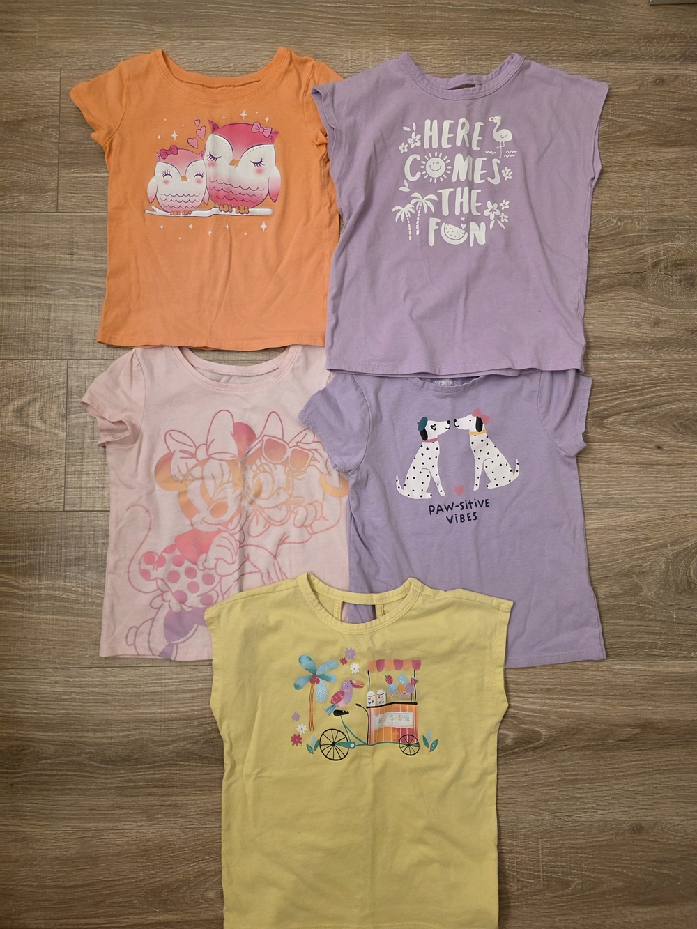 Assorted Girls' Short Sleeve Graphic Tee - Size 5T